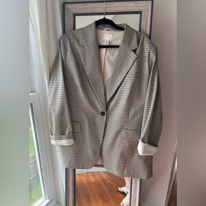 H&M Checkered Oversized Fall Blazer - Women Size XL